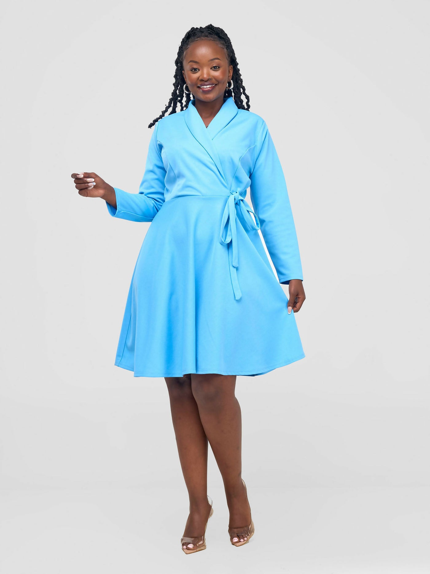 Salok Havilah Wear Nia Dress -Sky Blue