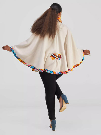 Rafiki Threads Vibe Turtle Neck Poncho - Beige