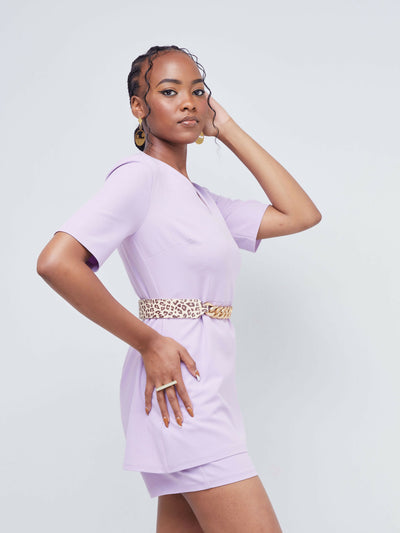 Miss Kerre Fashions Estee Launder Playsuit - Purple