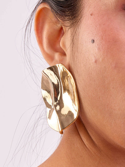 Bliss Jewlery Chunky Earrings - Gold - Shopzetu