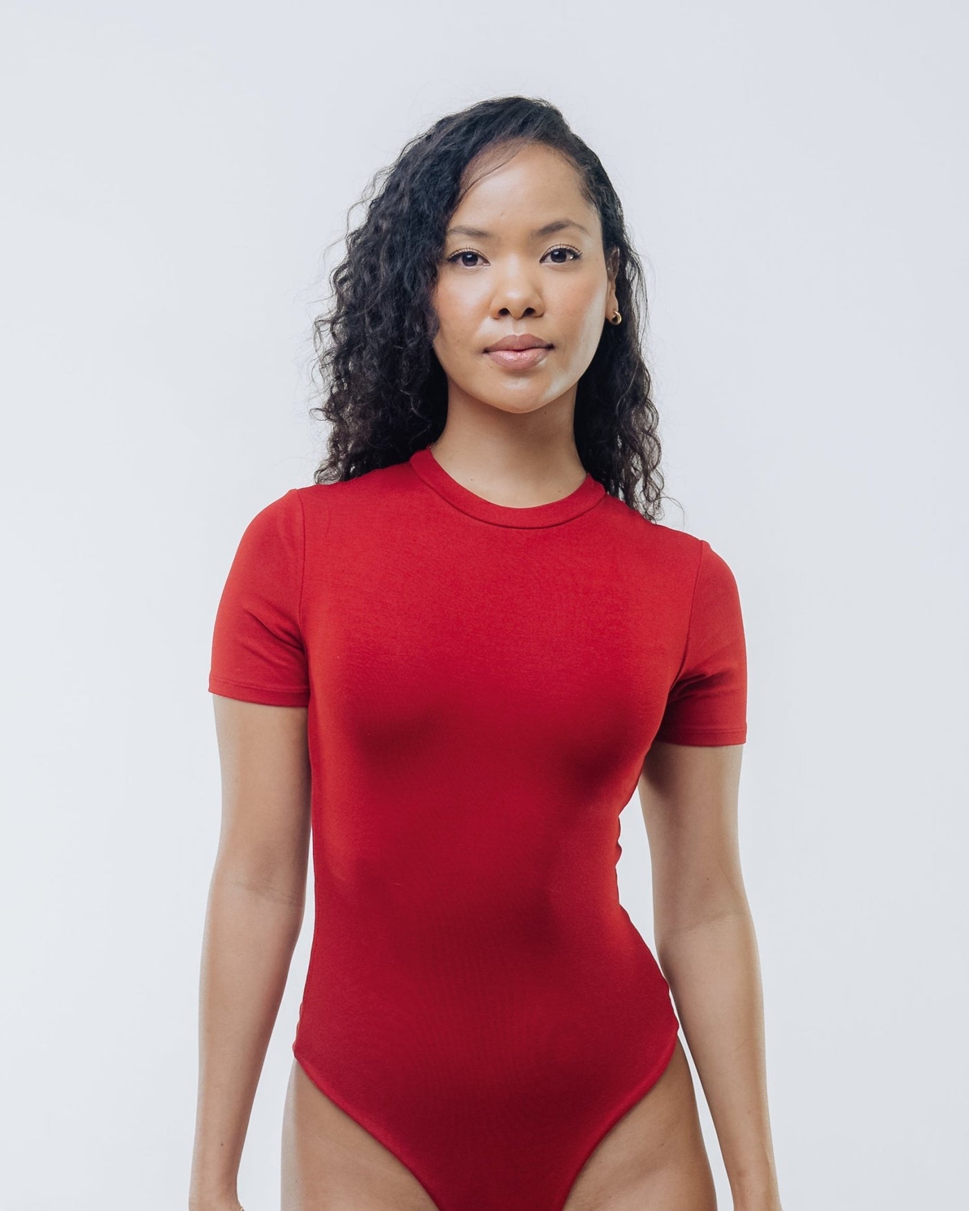 Vivo X This Is Essential Short Sleeve Bodysuit - Red - Shopzetu