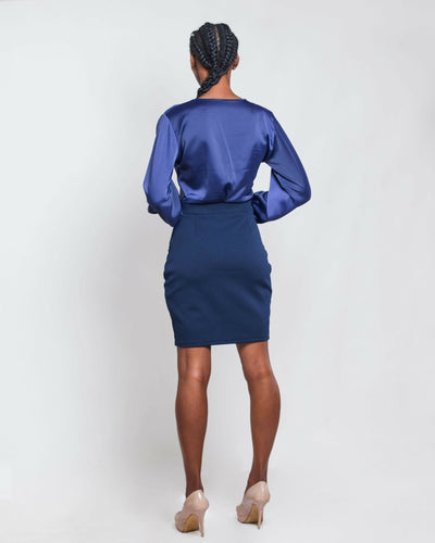 Da'Joy Fashions Melody Dress - Navy Blue - Shopzetu