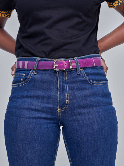 Lizola Pesh Slim Belt - Purple - Shopzetu
