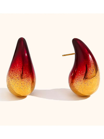 Her Essence Baila Studs – Gold / Red - Shopzetu