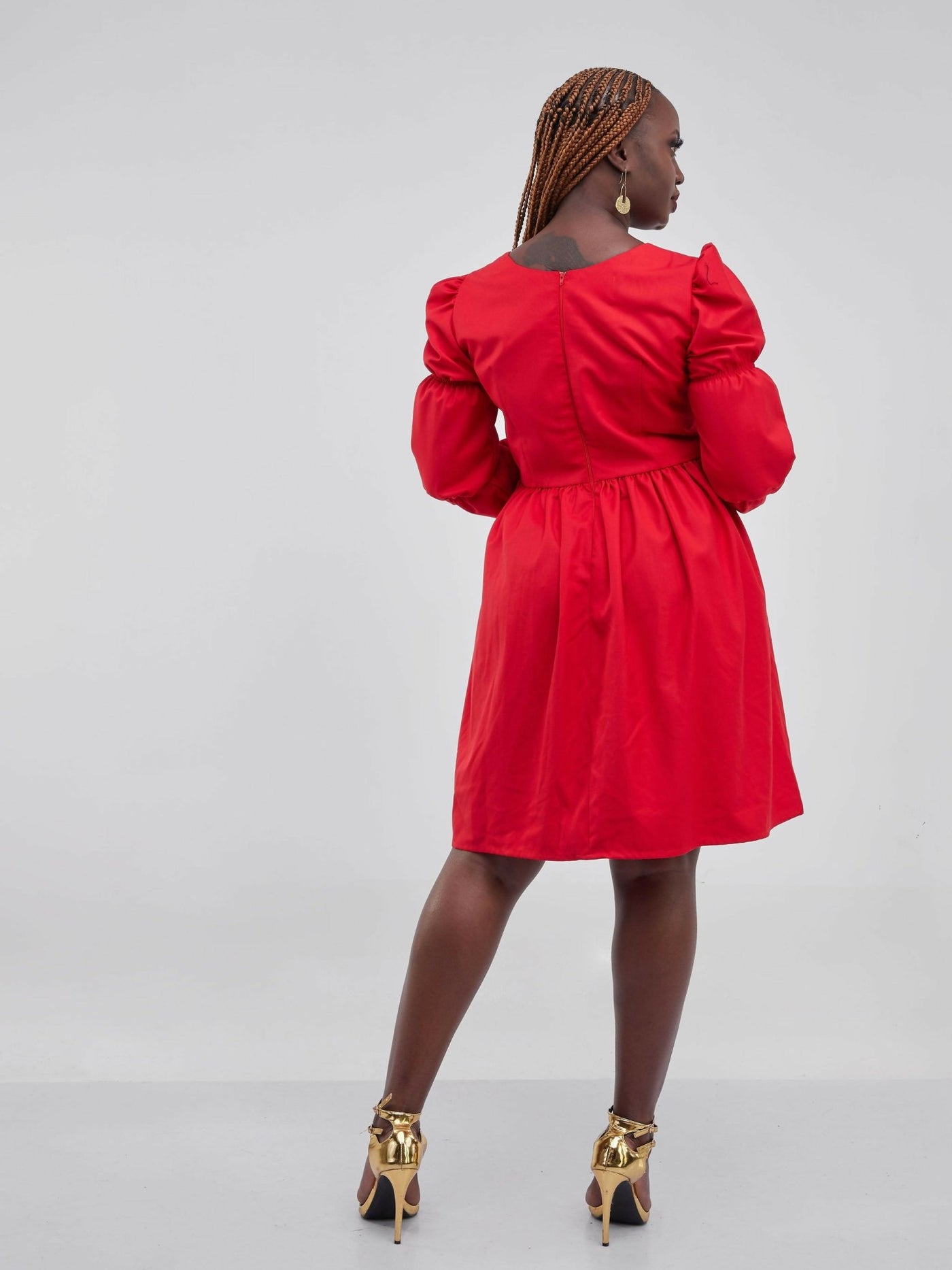 Izulu Mzinga Dress - Red - Shopzetu