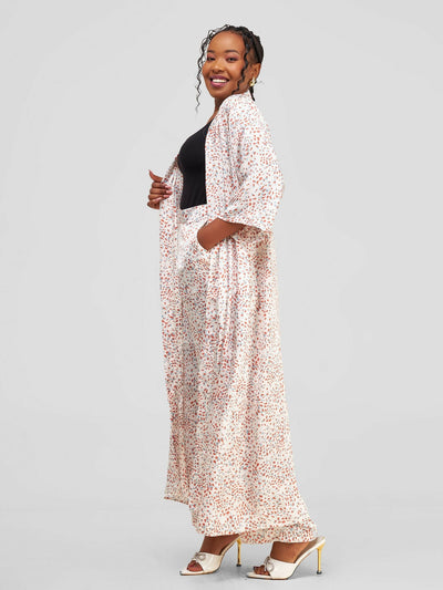 Tuli Lati Kimono - Off White Print - Shopzetu