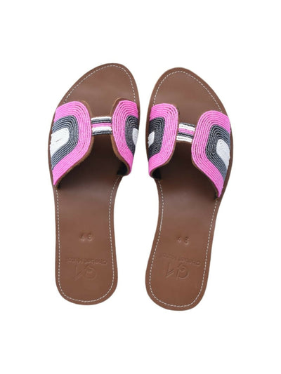 Kilimanjaro Sandals - Pink / Brown - Shopzetu