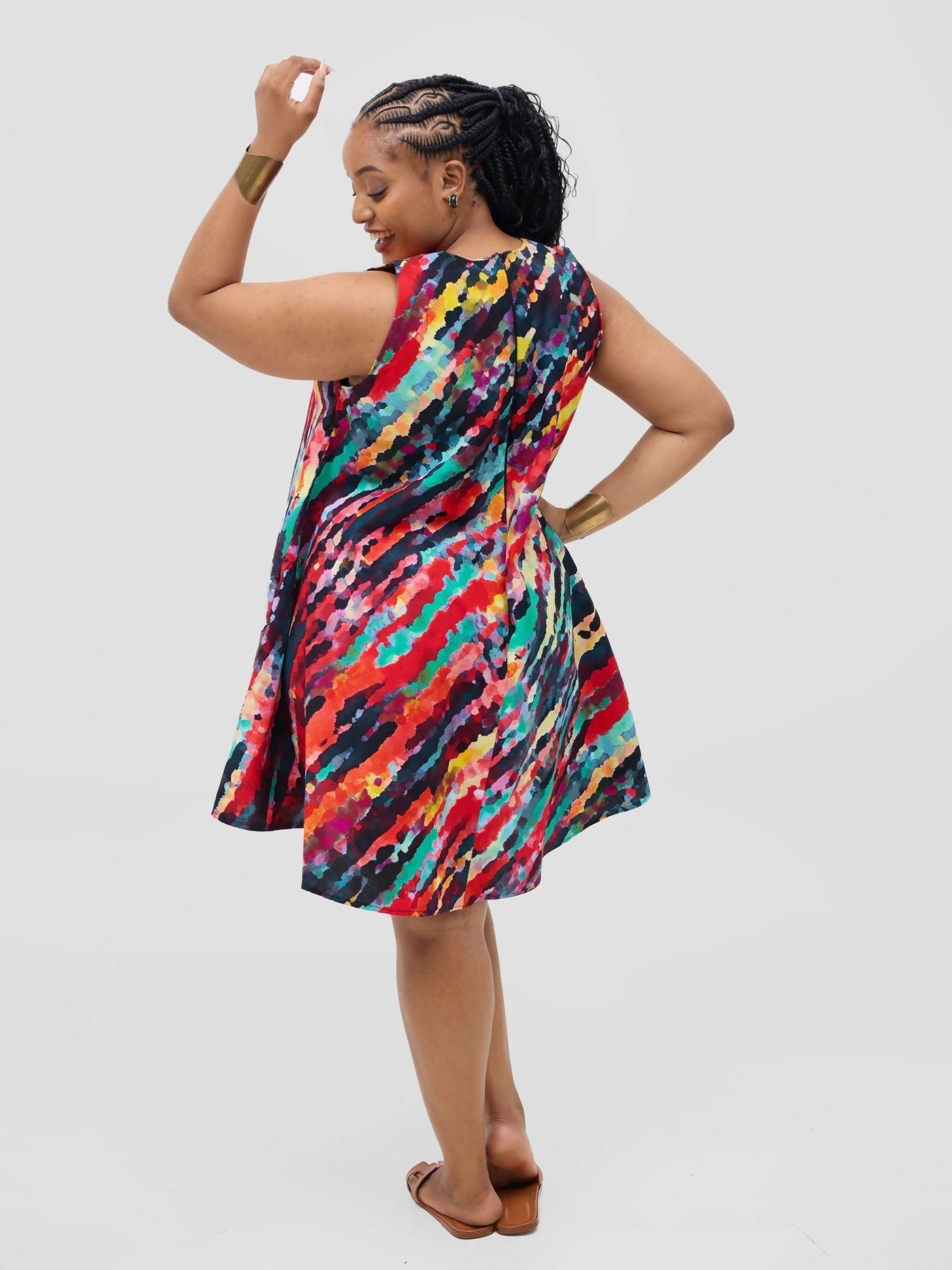 Elgon Shift Dress - Ankara Print - Shopzetu