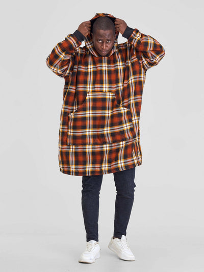 Bhoodie Oversized Wearable Blanket Hoodie - Brown - Shopzetu