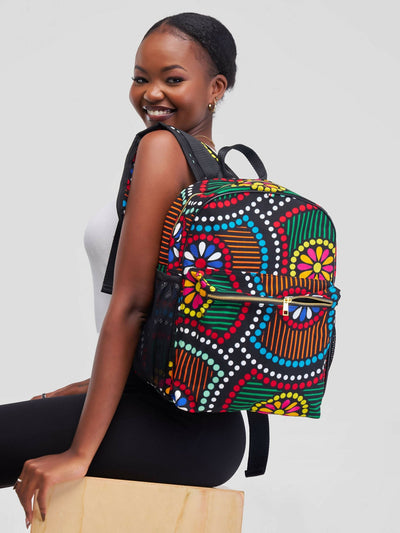 Ankara Artifacts Sleek Thandi Backpacks - Multicolored - Shopzetu