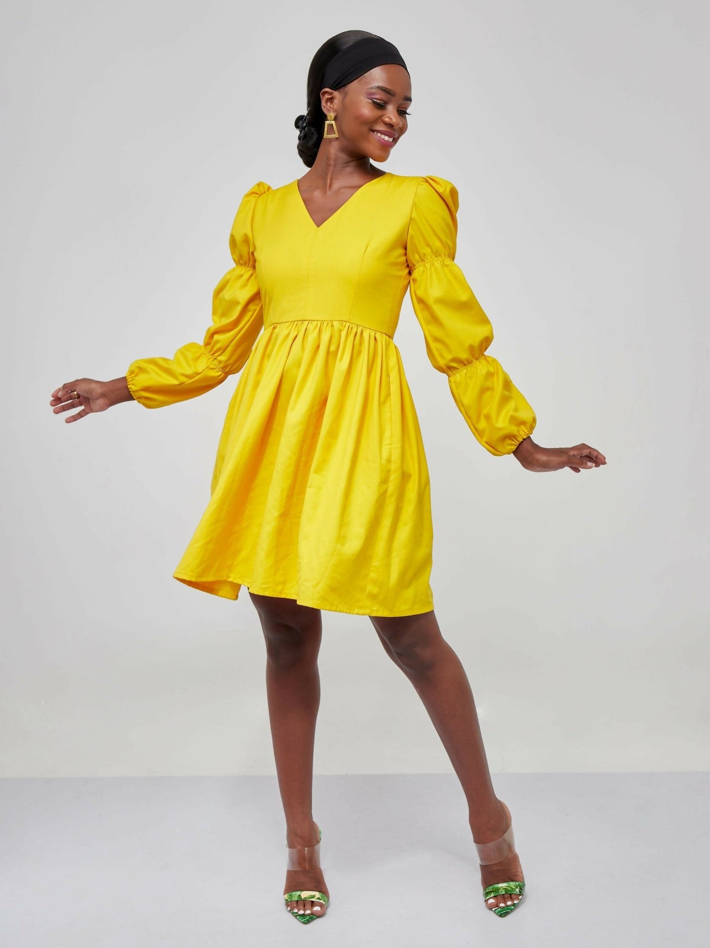 Izulu Mzinga Dress - Yellow - Shopzetu