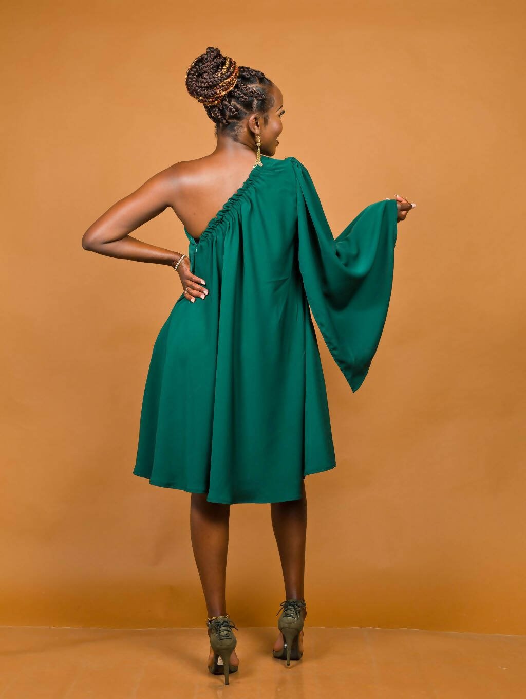 African Yuva Wansati Dress - Green - Shopzetu