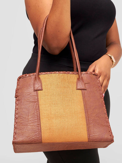 Curves BD Ngozi Bag - Brown / Gold - Shopzetu