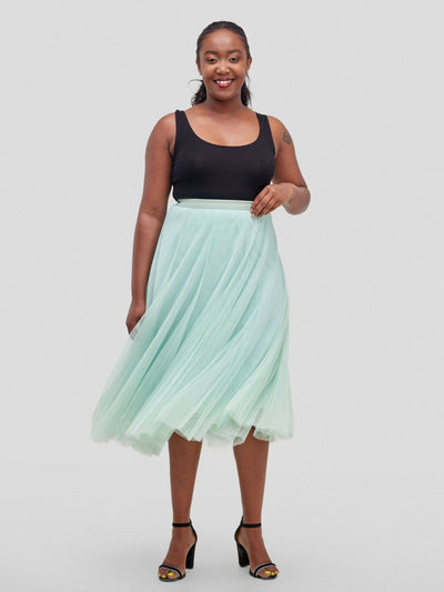 Fauza Design Tulle Skirt - Light Green - Shopzetu