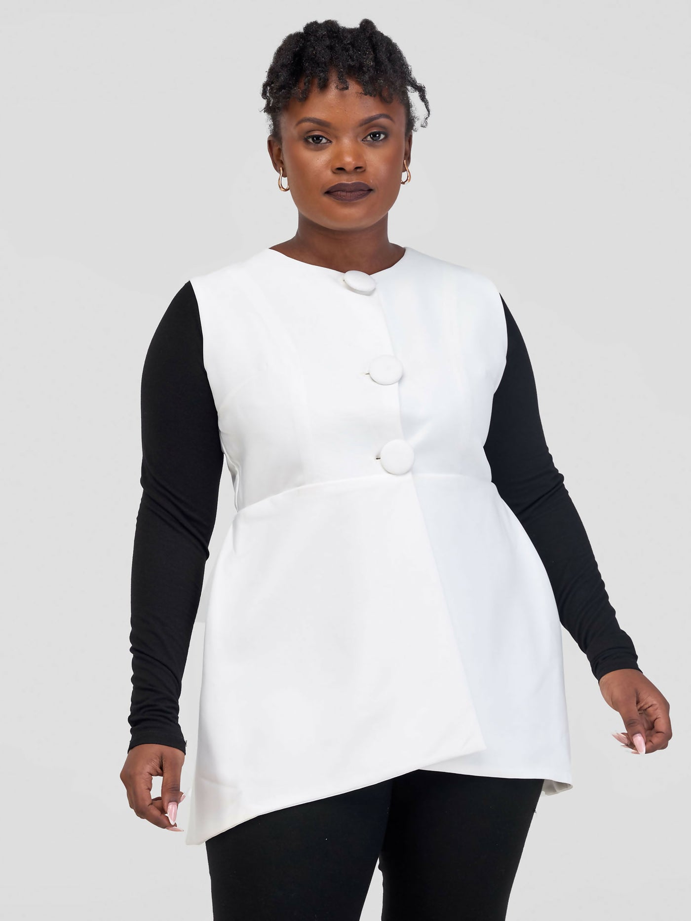 Iris et Talia Sally Peplum Coat - White