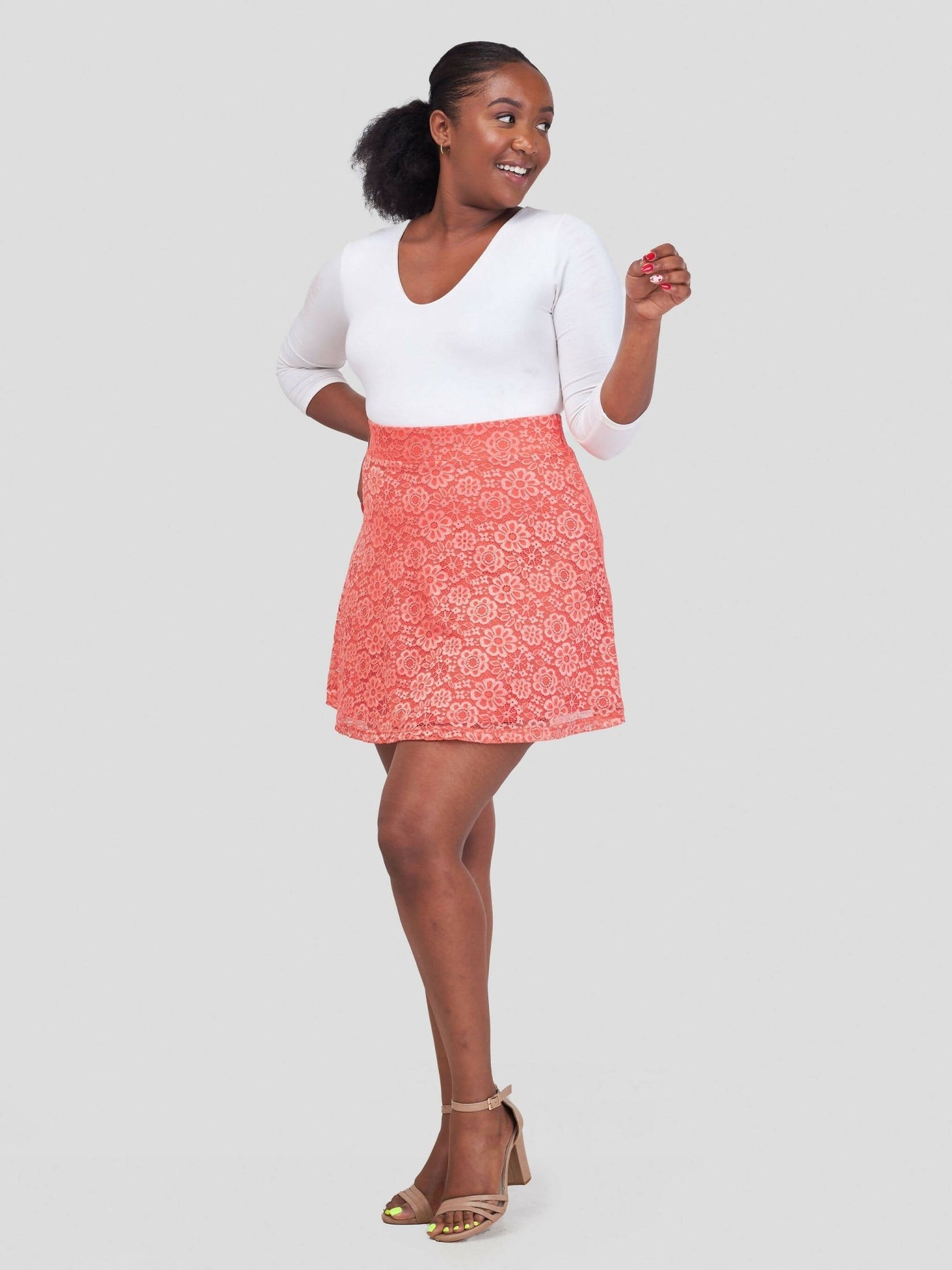 Immaculate Chic Golf/Tennis Lace Skirt - Pink - Shopzetu