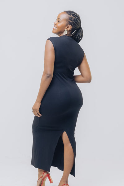 Vivo X This Is Essential Midi Dress - Black - Shopzetu