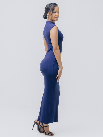 This Is Essential Midi Dress - Navy Blue