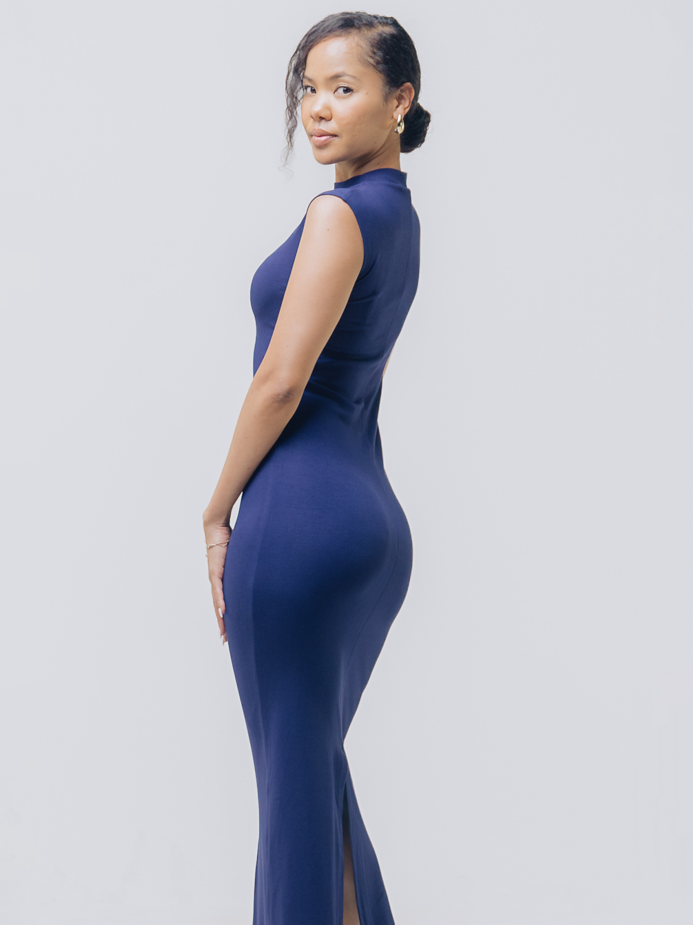 This Is Essential Midi Dress - Navy Blue