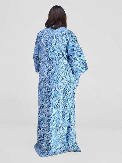 Simbaress Waridi Long Kimono - Blue - Shopzetu