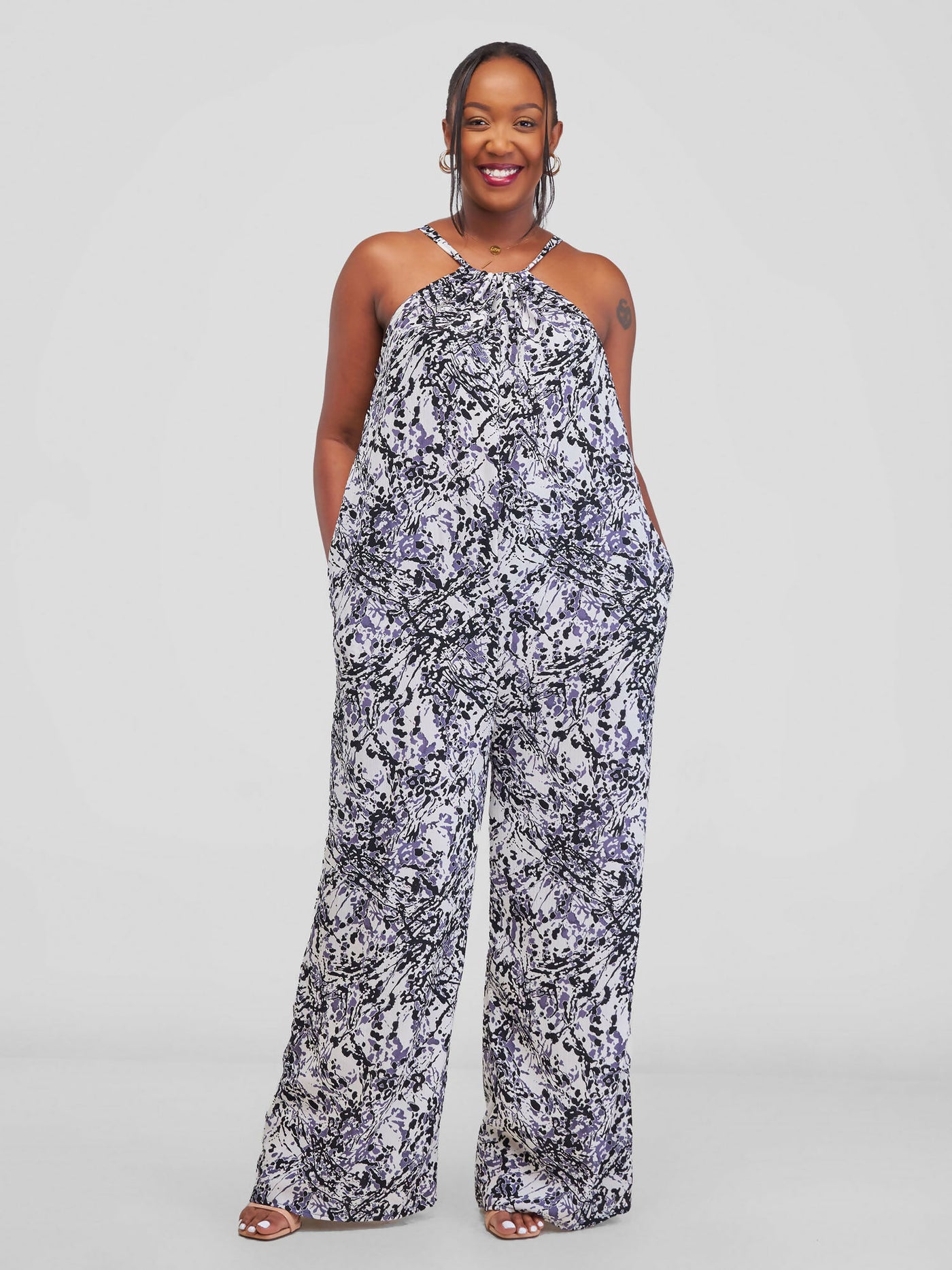 SMASH By Kaly Extra Breeze Floral Jumpsuit - Blue / White Print