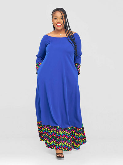 Jolly Fancy Wear Tulia Maxi Dress - Royal Blue - Shopzetu