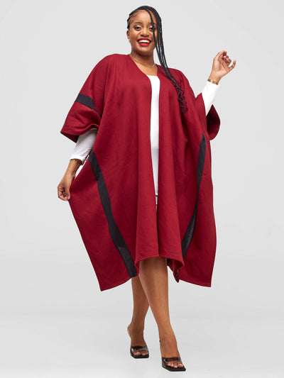 Nika Bonica Penny Poncho - Maroon