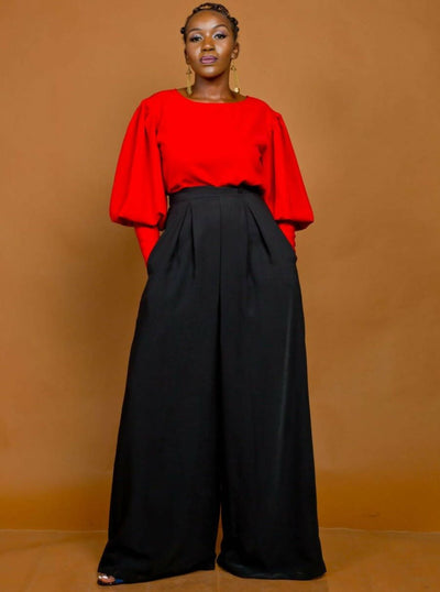 African yuva Mwasi Reversible Top - Red - Shopzetu