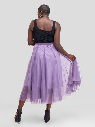 Fauza Design Tulle Skirt - Violet - Shopzetu
