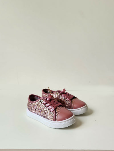 Girls Glitter Trainer Shoe - Pink - Shopzetu