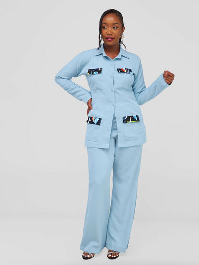 Nefpatra Africa Marvis Suit Set - Blue - Shopzetu