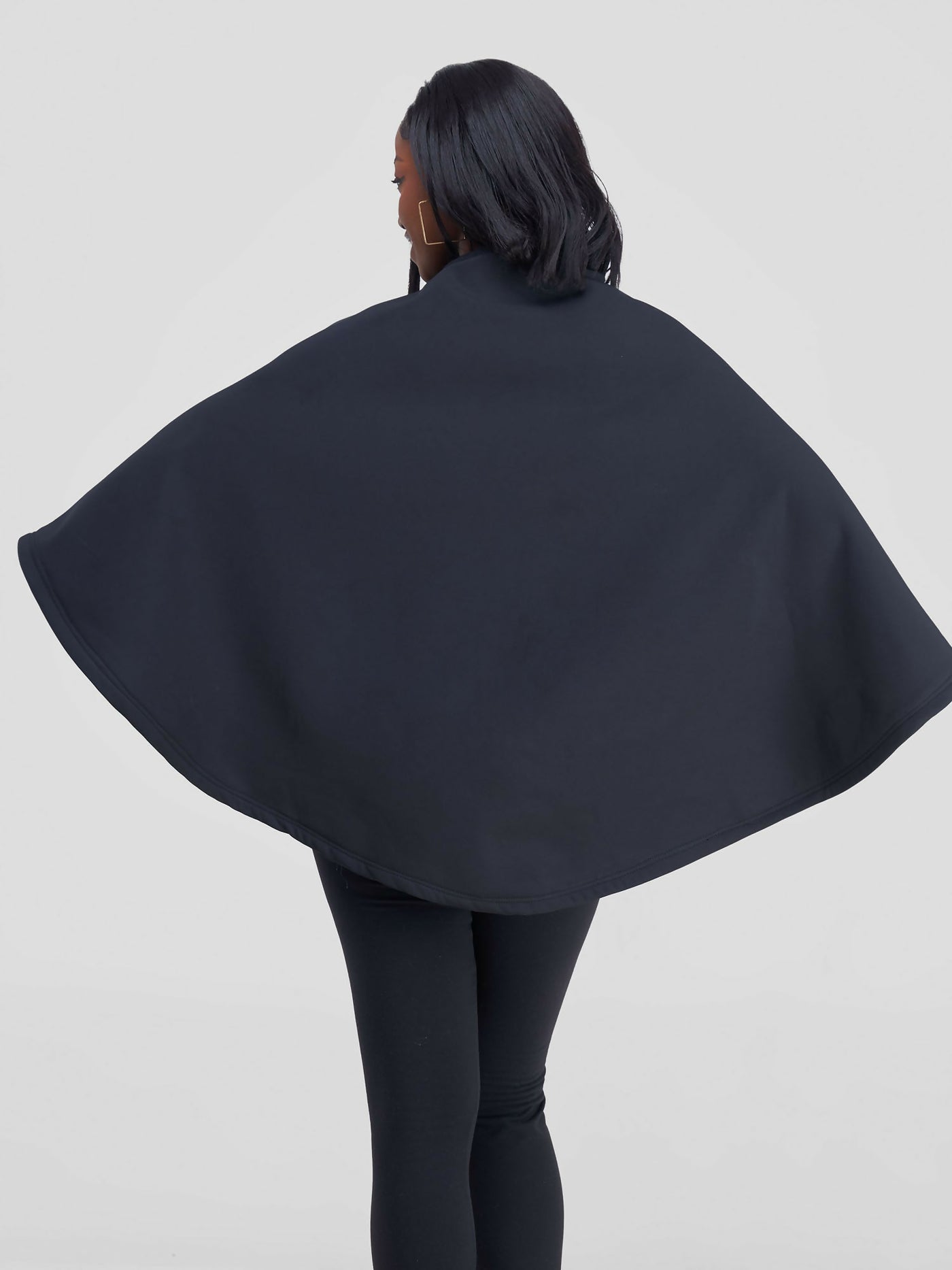 Timyt Urban Wear Thee Hot Shawl/With Hidden Zipper For Effortless Wear - Black