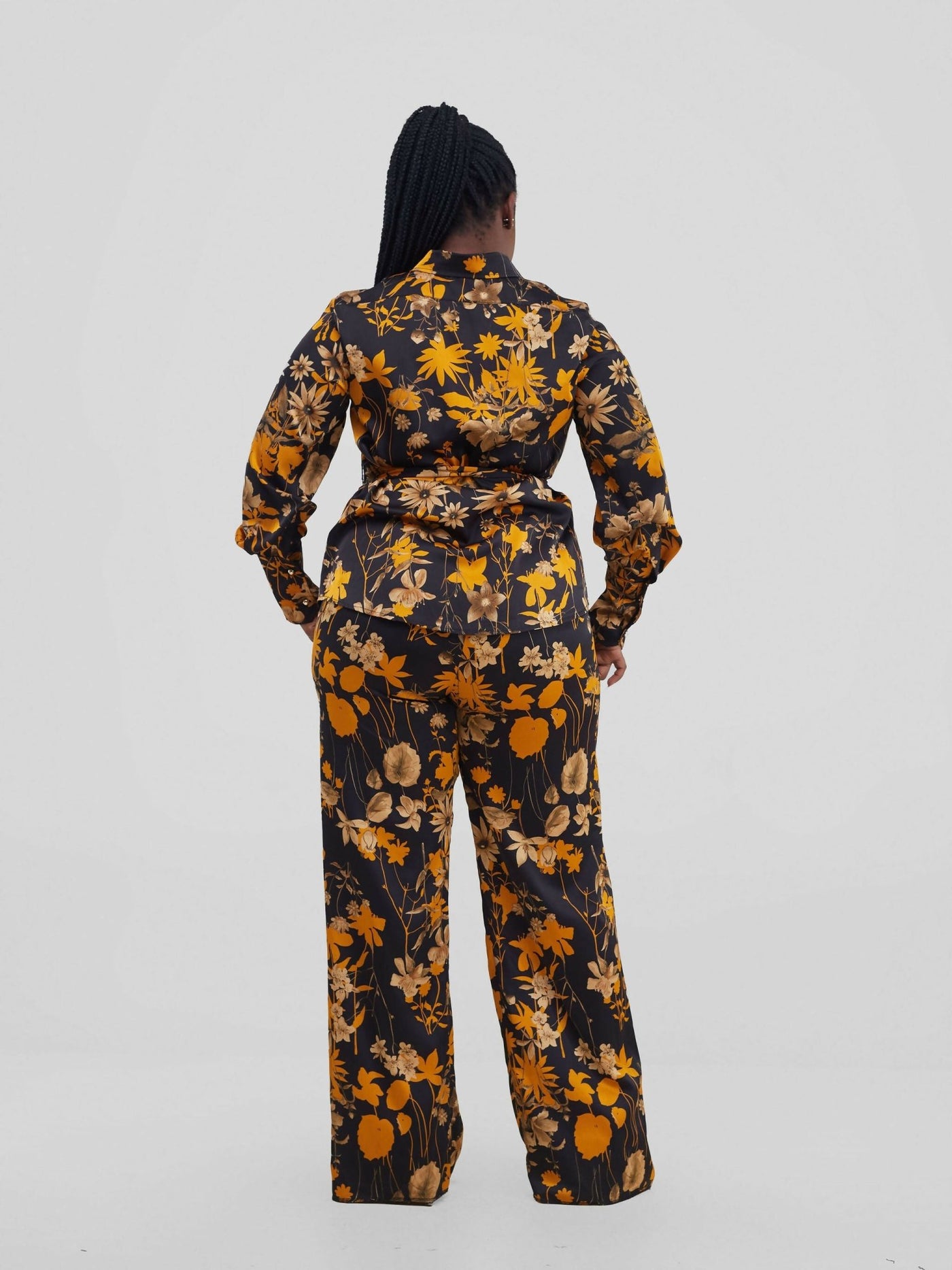 Silk House Collection Marcella Pant Set - Black Print - Shopzetu