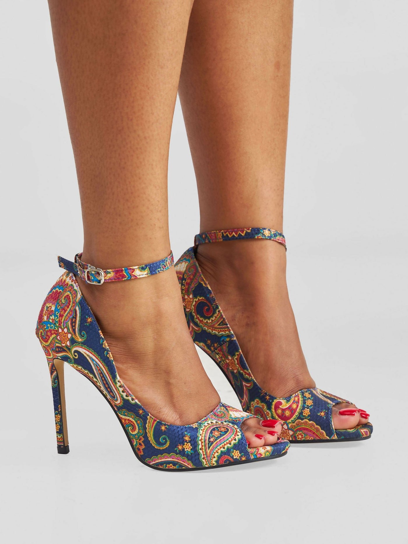 Modern Shop Collection Floral Peep Toe High Heel - Floral - Shopzetu