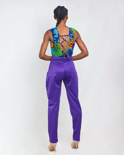 Da'Joy Fashions Thinta Pant Set - Purple - Shopzetu