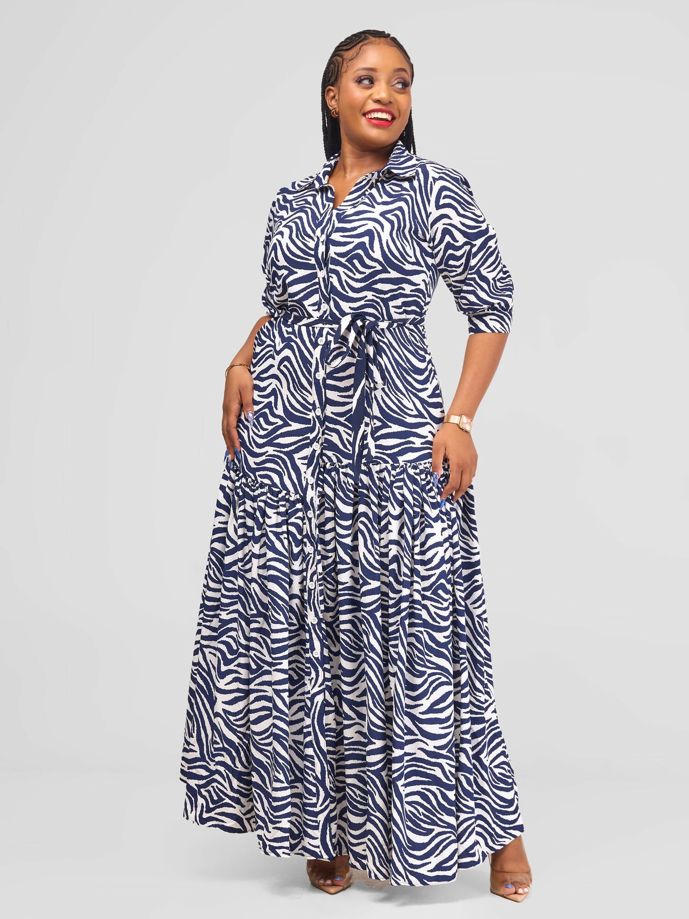 Salok Havilah Ella Dress - Blue Print