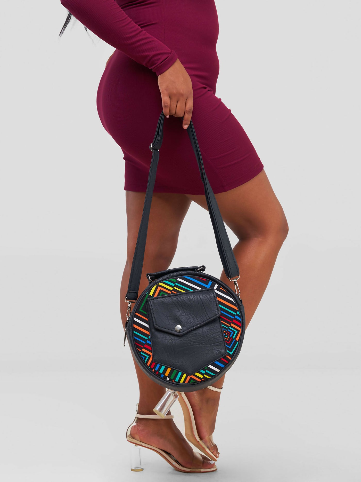 Khay Designs Tote Bag - Black Ankara