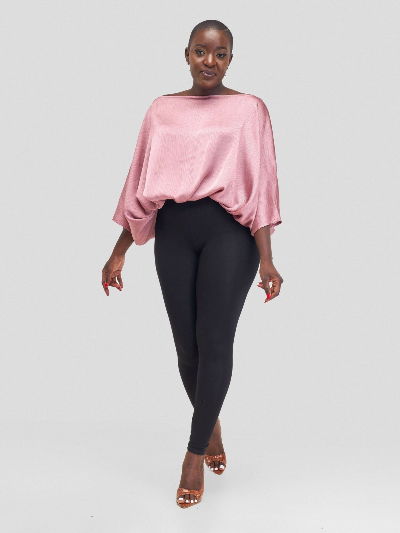 Fauza Design Silk Balloon Top - Pink - Shopzetu