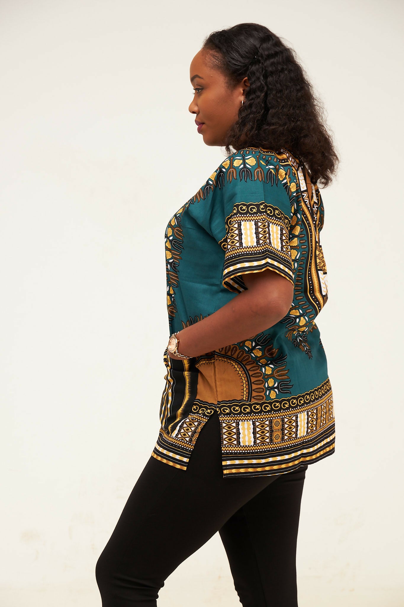 Ankarated Melo Dashiki Shirt - Emerald Green - Shopzetu