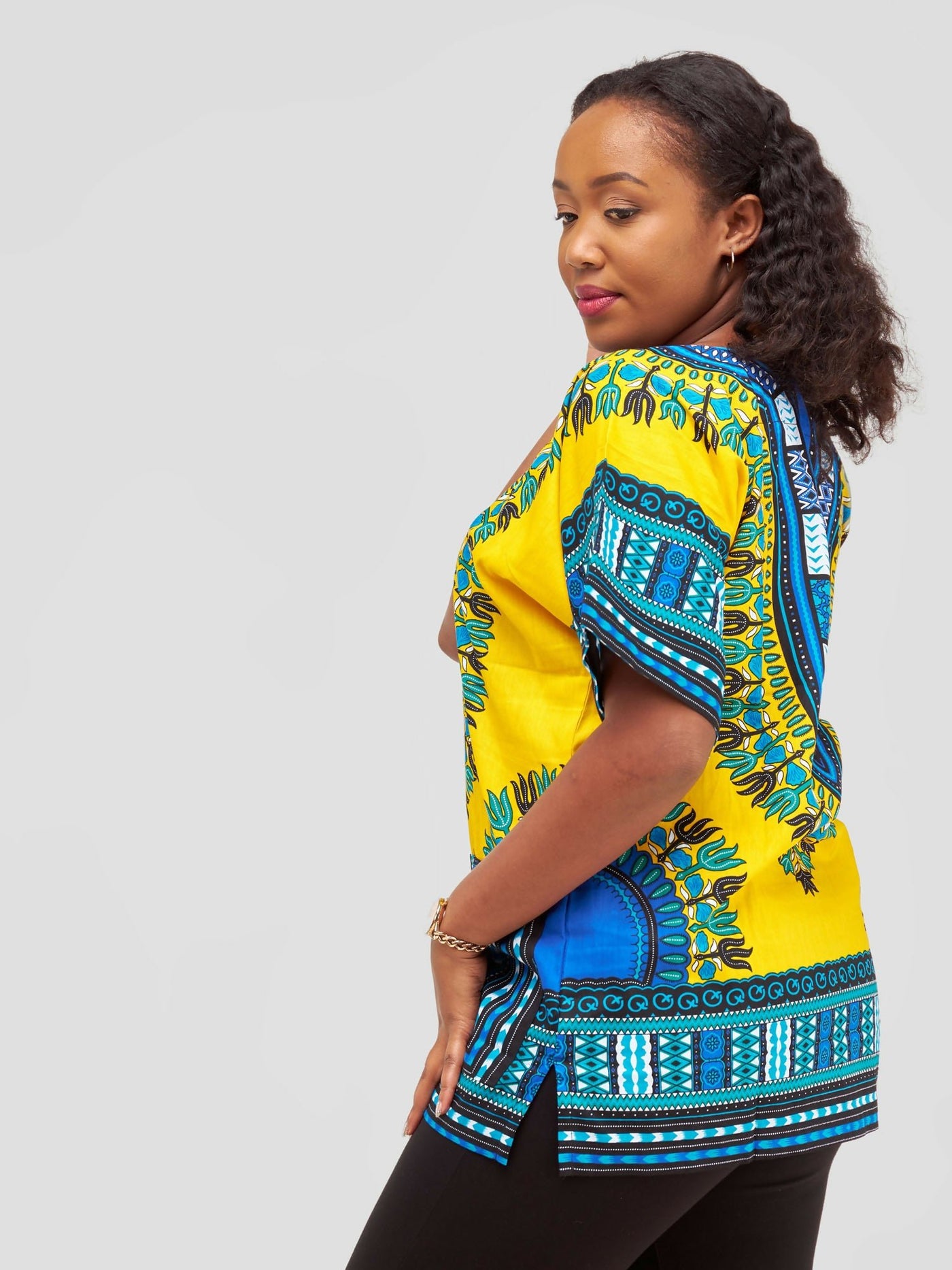 Ankarated Melo Dashiki Shirt - Yellow - Shopzetu