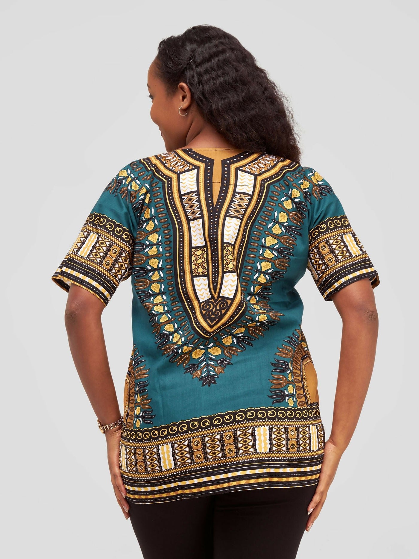 Ankarated Melo Dashiki Shirt - Emerald Green - Shopzetu