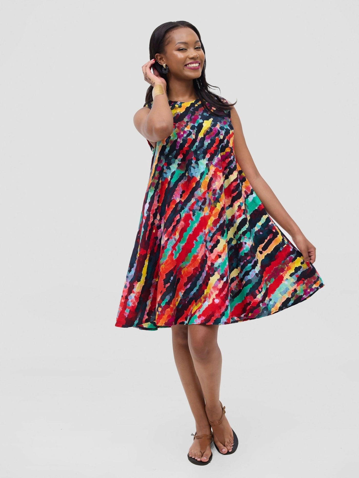 Elgon Shift Dress - Ankara Print - Shopzetu