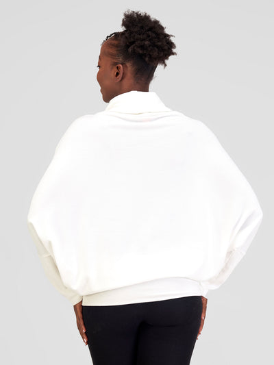Vivo Basic Dolman Sweater - White