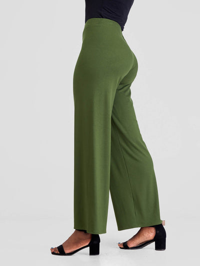 Vivo Basic Palazzo Pants  - Hunters Green