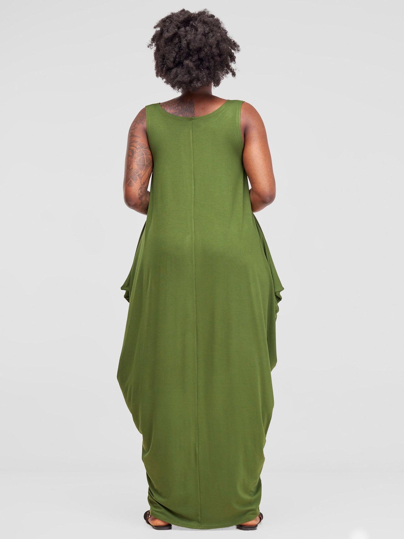 Basic Salma Maxi Boat Neck Dress - Hunters