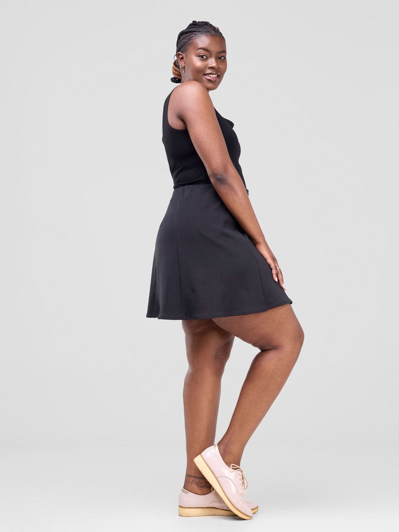 Zoya Sitawi A-line Mini Skirt - Black - Shopzetu