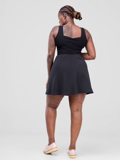 Zoya Sitawi A-line Mini Skirt - Black - Shopzetu