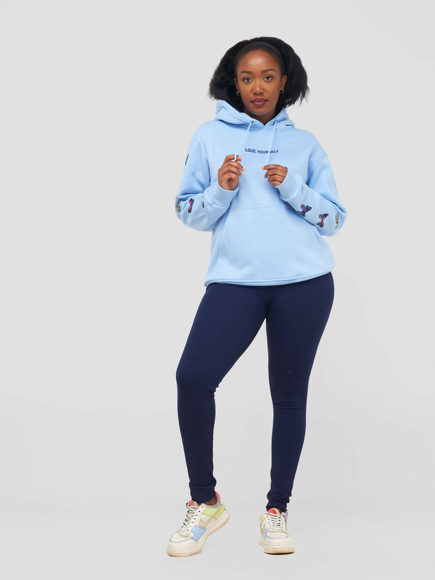 Zia Africa "Love Yourself" Hoodie - Blue