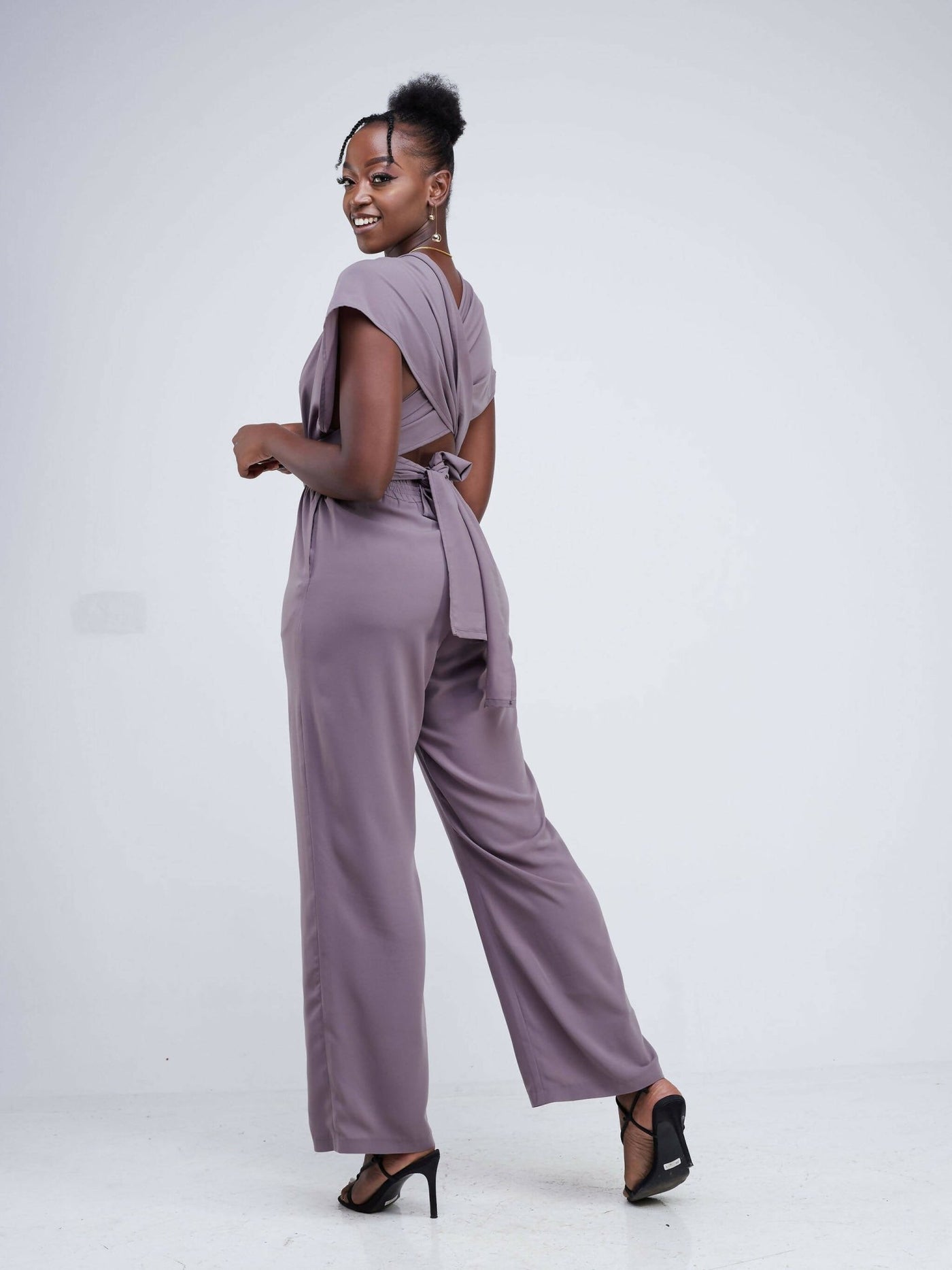 Purple Thread Ibiza Infinity Jumpsuit - Latte - Shopzetu