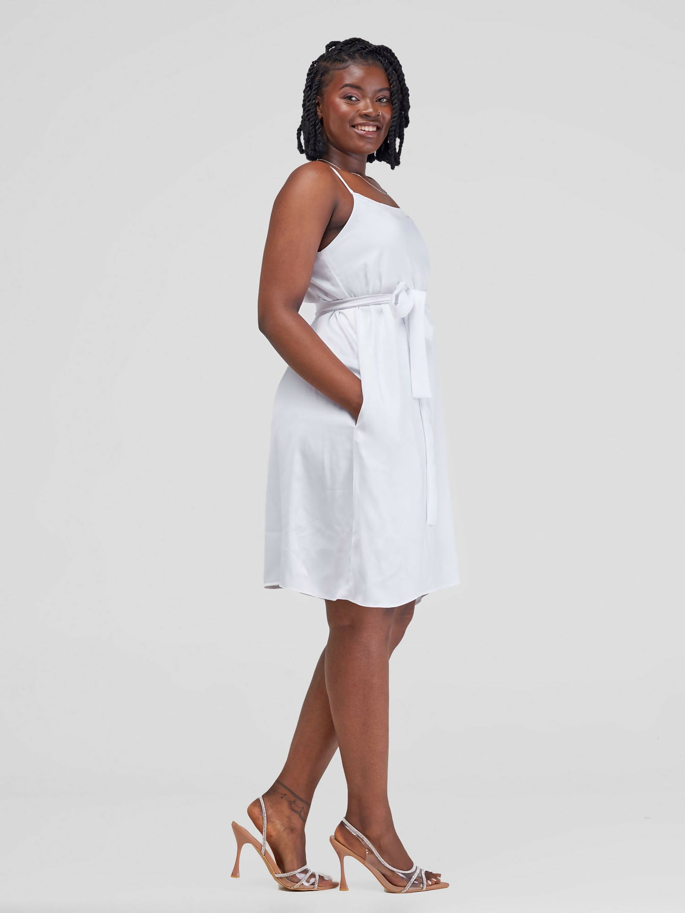 Tayari Fashion House Sankara Silk Dress - White